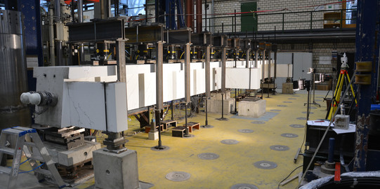 Versuchsaufbau auf dem Versuchsfeld